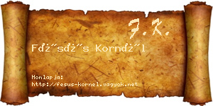Fésüs Kornél névjegykártya